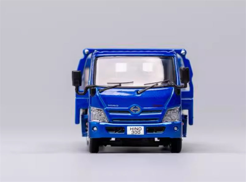GCD Hino 300 Road Wrecker Trailer Flatbed Tow Truck BLUE RHD 1:64 Truck Pre-built Model view5