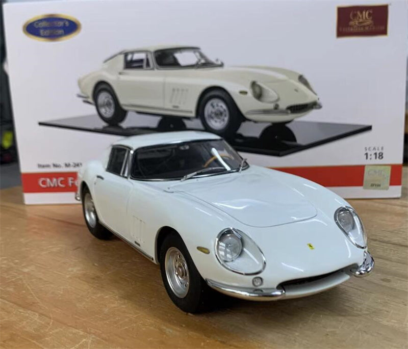 CMC Ferrari 275 GTB/C 1966 Classic sports car Ivory White 1:18car Pre-a Model