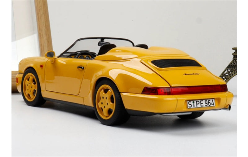 1:18 Porsche 911 964 Speedster  Yellow Duck Tail NOREV convertible version DIECAST Model
