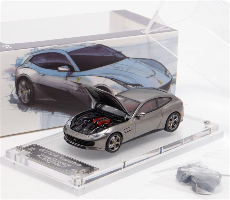 Phantom Knight Ferrari GTC4 Lusso station wagon Limited Edition 999PCS ONLY Grigio 1:64 Car Pre-built Model view8