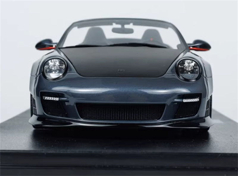 1:18 PORSCHE LB-WORKS 997 2016 Grey - Black Cover  GT SPIRIT Limited Edition Resin Car Model