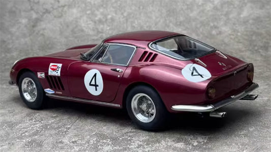 CMC Ferrari 275 GTB/C Combined Governor's and Tourist Trophy 1966 Rodriguez #4 Sprinkle red Limited Edition 1000PCS ONLY 1:18 Car Pre-built Model view2