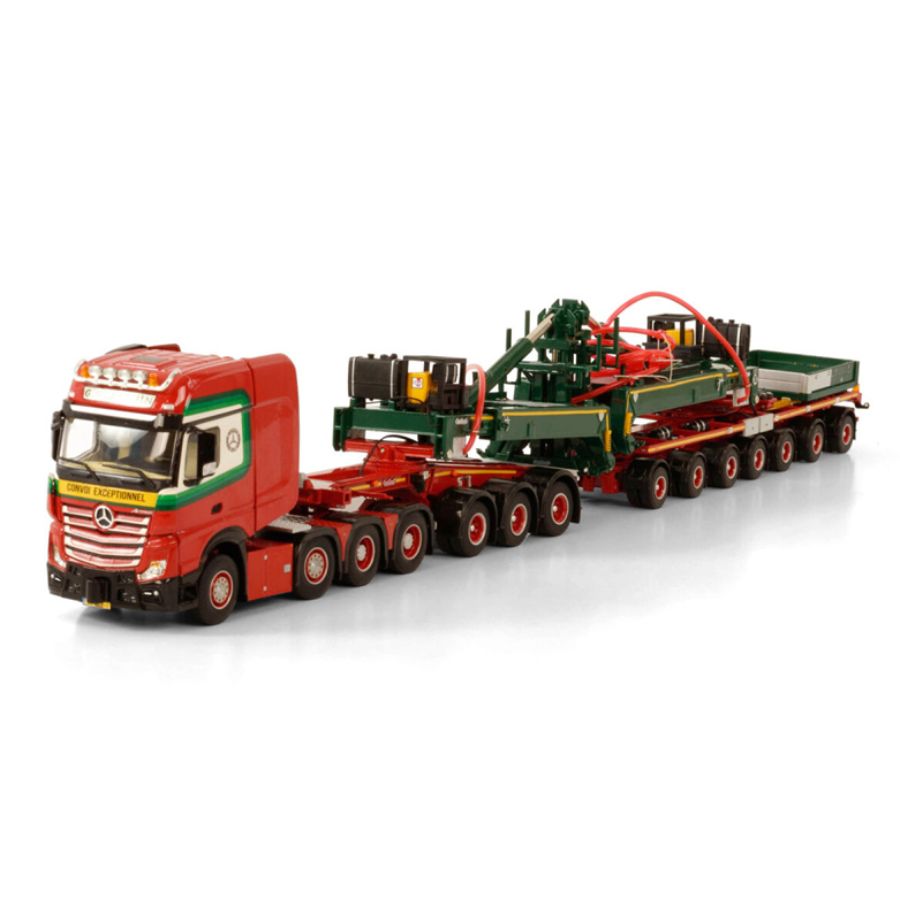 WSI MERCEDES  ACTROS MP4 SLT GIGA SPACE 8X4 SPACE SLT NOOTEBOOM MWT 3+7 G. VLASTUIN 1/50 DIECAST Truck Lorry