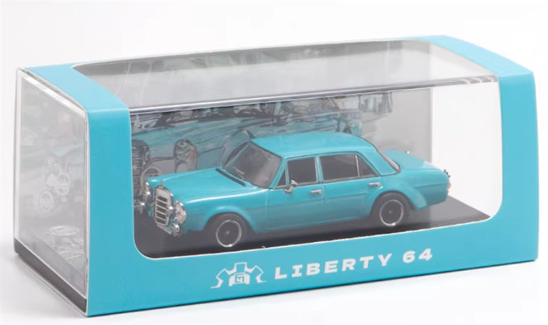 Liberty 64 Mercedes Benz 300SEL AMG (W109) blue 1:64 Car Pre-built Airliner Model Display view8