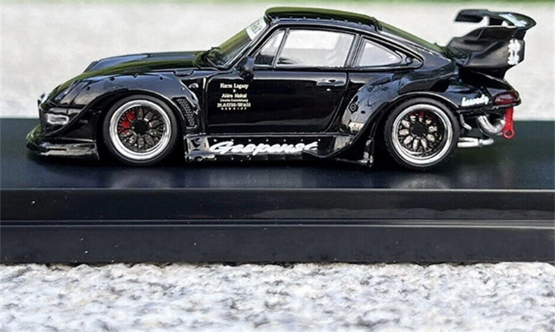 1:64 Porsche 911 RWB 993 Metallic Black SW DIECAST Model