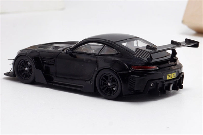 BSC Mercedes AMG GT-S Carbonerre modified big rear wing sports car glossy black Limited Edition 1:64 Car Pre-built Model view5