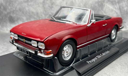 NOREV Peugeot 504 Cabriolet 1972 red 1:18 Car Pre-built Model view1
