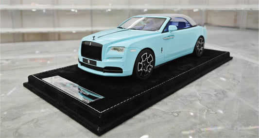 HH Model Rolls Royce Convertible Dawn BB Edition Mint Green 1:18 Car Pre-built Model view1