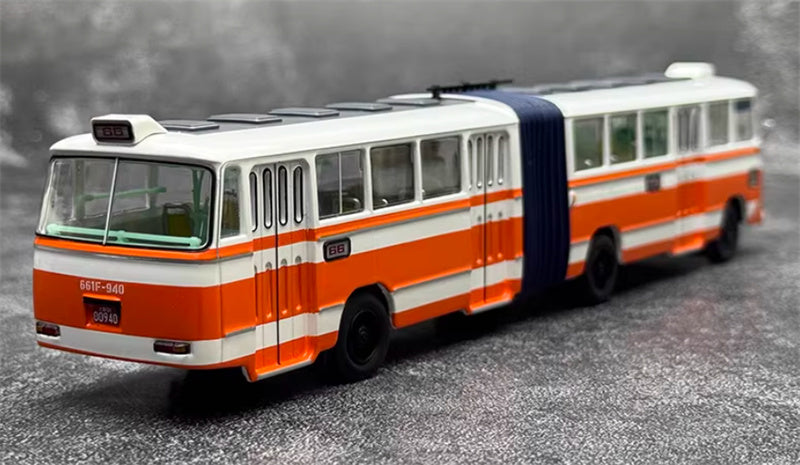 AUTO-GLIMPSE Shanghai Bus SK661 articulated trolley bus Orange Route 66 High end version (peak type) 1978-1996 1:64 Bus Pre-built Model view4