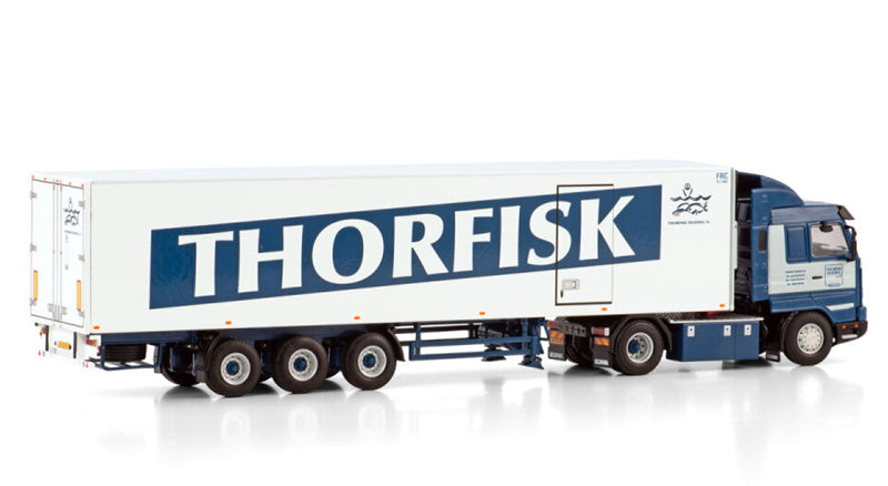 WSI SCANIA 3 SERIES STREAMLINE 4X2 REEFER TRAILER - 3 AXLE Thorfisk 1:50 Truck Pre-built Model