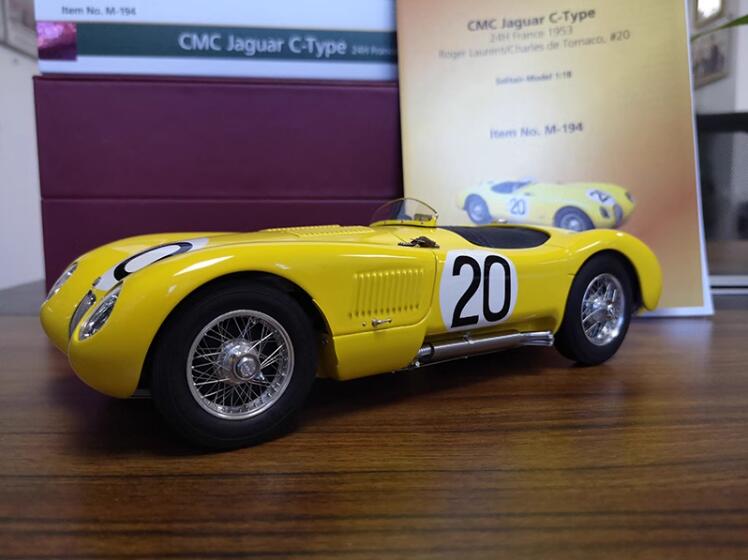 CMC Jaguar C-Type 24H France 1953 #20 yellow 1:18 DIECAST Truck Lorry Limited Edition