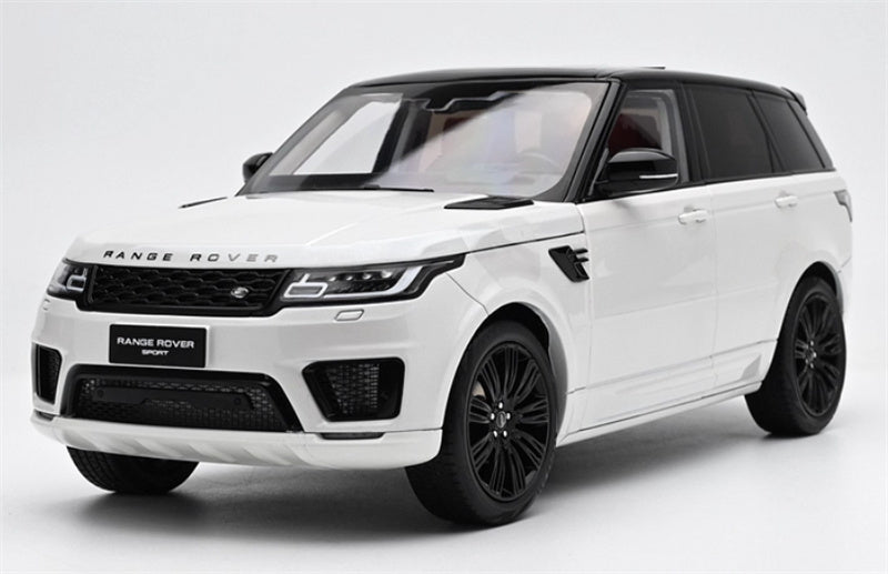 WHELART Range Rover Sport 2018 white - Black wheels 1:18 Car Pre-built Model view1