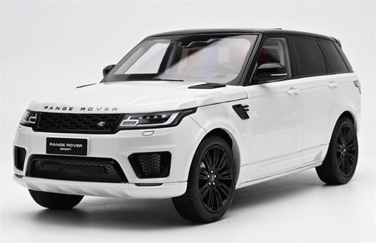 WHELART Range Rover Sport 2018 white - Black wheels 1:18 Car Pre-built Model view1
