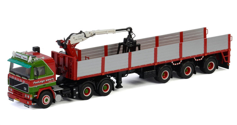 WSI VOLVO F12 6x4 BRICK TRAILER - 3 AXLE - WITHOUT LOAD Fonteijn Weert 1:50 Truck Pre-built Model