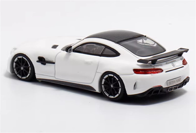 MJ Model 2017 Mercedes AMG GTR C190 First Generation Supercar Snow Mountain White Limited Edition 1000PCS Only 1:64 Car Pre-built Airliner Model Display view2