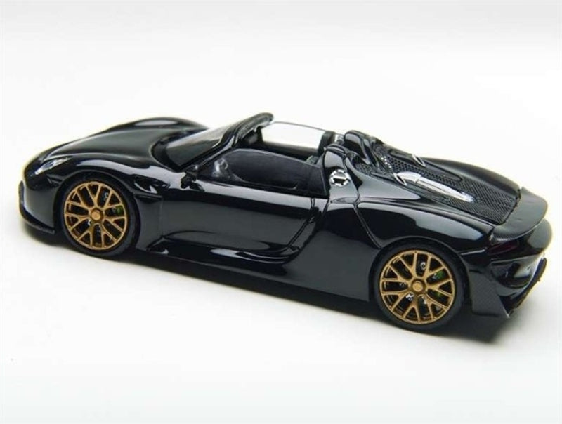 TimeMicro Porsche 918 Spyder Black Gold Wheel Regular Version 1:64 car Pre-built Model view4