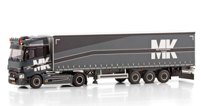 WSI RENAULT TRUCKS T HIGH 4X2 CURTAINSIDE TRAILER - 3 AXLE Mark van den Kerkhof 1:50 Truck Pre-built Model