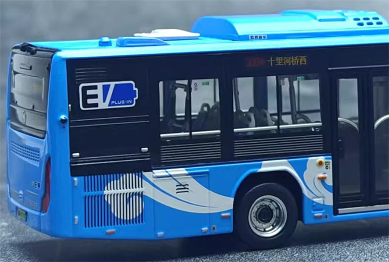 Beijing Public Transport Foton Ouhui New Energy BJ6160 300 Outer Ring Xiangyun Blue Articulated Bus 1:64 Bus Pre-built Model view10