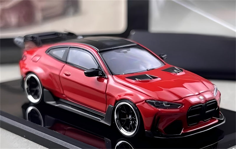 1:64 BMW G82 M4 Widebody Transparent Red SW DIECAST Limited Edition 499pcs ONLY Model