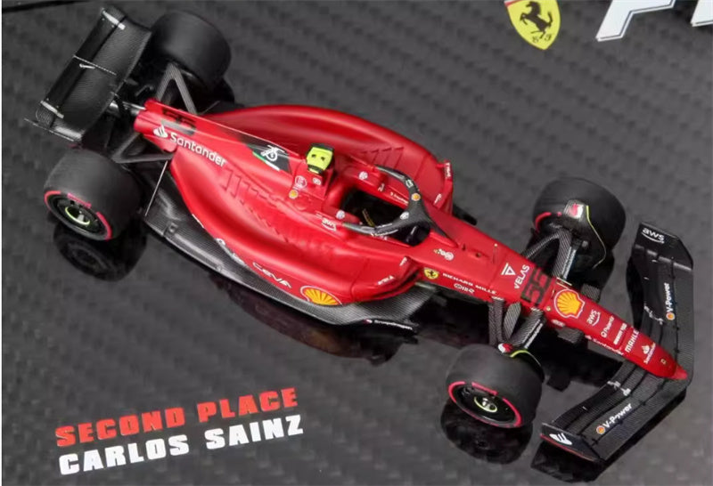 1:43 BBR MODELS 2022 Ferrari F1-75 Bahrain GP CHARLES #16 & 2nd CARLOS #55 LTD view9
