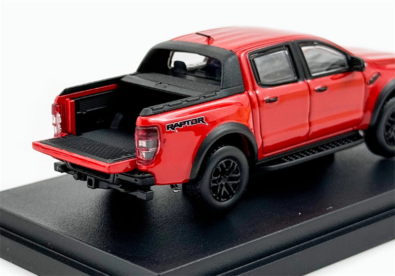 MK Miniatures Ford Ranger Raptor Pickup Red 1:64 Truck Pre-built Model view7