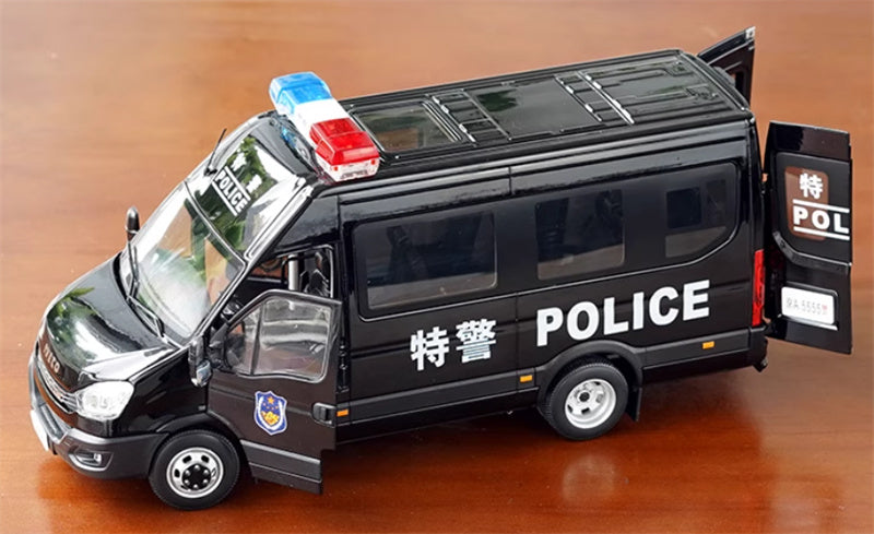 NAVECO Iveco Oushengte police car black 1:24 Car Pre-built Model view9