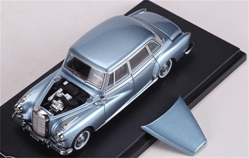 GFCC Mercedes Benz 300D 1959 classic car Ice Blue LHD 1:64 car Pre-built Model view4