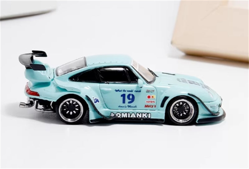 1:64 Porsche 911 RWB 993 T blue #19 T Blue #19 Luminous SW DIECAST Limited Edition 499pcs ONLY Model