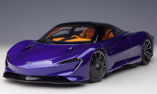 AUTOART McLaren Speedtail supercar Purple 1:18 Car Pre-built Model view1