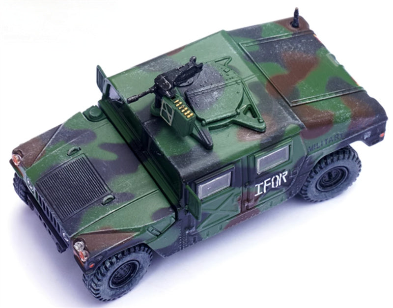 PANZERKAMPF US M998 Humvee 4x4 Utility Vehicle with Grenade Launcher IForward Emergency Command 519th Constitutional Regiment 65th Company 1:64 Tank Pre-built Model