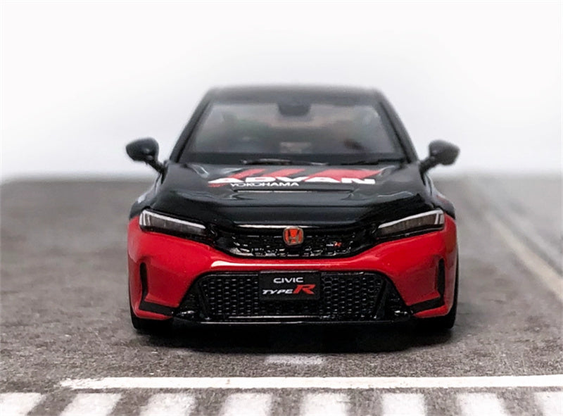 Hobby JAPAN Honda CIVIC TYPE R (FL5) ADVAN Red Black 1:64 Car Pre-built Model view9