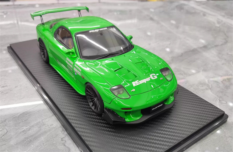 IGNITION MODEL Mazda Amemiya RX-7 FD3S RE Green 1:18 Car Pre-built Model view5