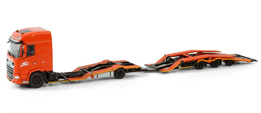 WSI DAF XG SH RIGED TRUCK TRANSPORTER TRUCK 4X2 TRUCK TRANSPORTER DRAWBAR TRAILER - 3 AXLE De Rooy 1:50 Model