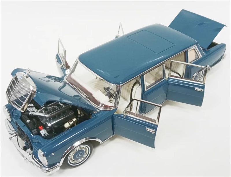 NZG Mercedes Benz S600 Pullman W100 Metal Blue 1:18 Car Pre-built Model