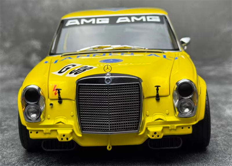 1:18 Mercedes Benz AMG 300SEL 6.8 24-hour Spa 1971 Yellow  MINICHAMPS #38 DIECAST Car Model