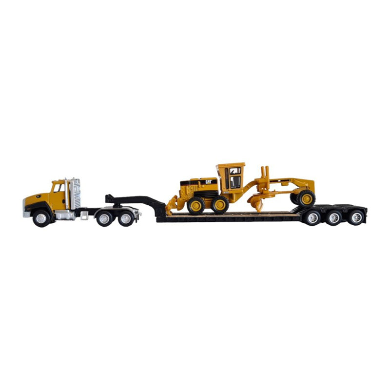 1:87 Cat  Grader w/ Lowboy Trailer  Caterpillar Set  Diecast Model