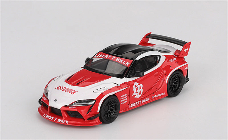 1:64 Toyota LB WORKS GR Supra Red/White MINIGT DIECAST Model