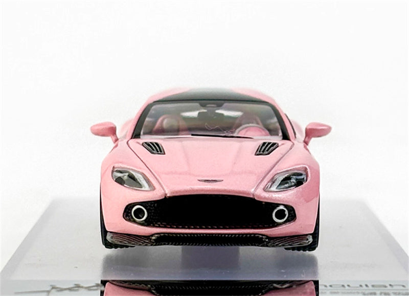 KING MODEL Aston Martin Vanquish Zagato Shooting Brake 2018 pink Limited Edition 999PCS ONLY 1:64 Car Pre-built Model view5