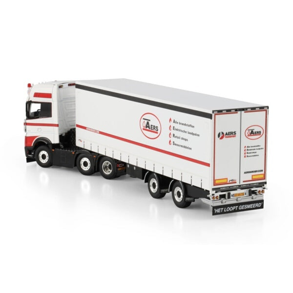 1:50 Mercedes Benz AERS TRANSPORT ACTROS MP5 SPACE 6X2 BOX TRAILER 2 AXLE WSI   Diecast Model