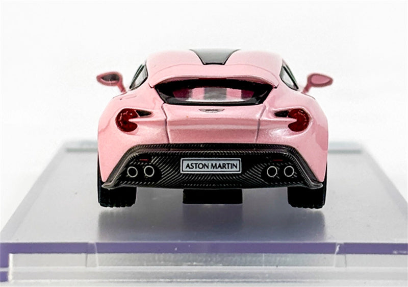 KING MODEL Aston Martin Vanquish Zagato Shooting Brake 2018 pink Limited Edition 999PCS ONLY 1:64 Car Pre-built Model view6