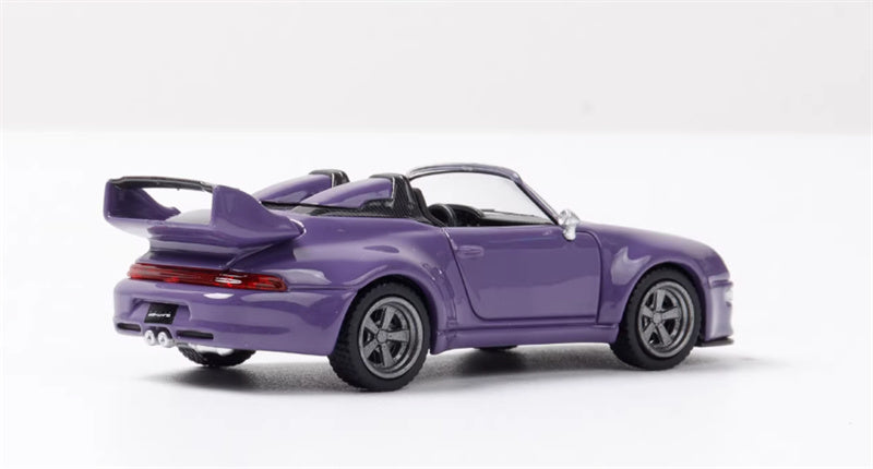 SW Porsche Gunther Werks 993 Night Purple Convertible Limited Edition 499PCS ONLY 1:64 car Pre-built Model view4
