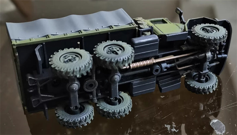 PANZERKAMPF ZIL-131 Ukrain Military with 2 white strips 1:72 Tank Pre-built Model