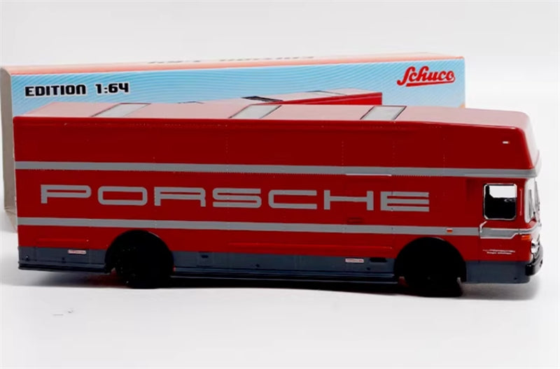 Schuco Mercedes Benz O317 Race Car Transporter Porsche MOTORSPORT Red 1968 1:64 Truck Pre-built ModelSchuco Mercedes Benz O317 Race Car Transporter Porsche MOTORSPORT Red 1968 1:64 Truck Pre-built Model