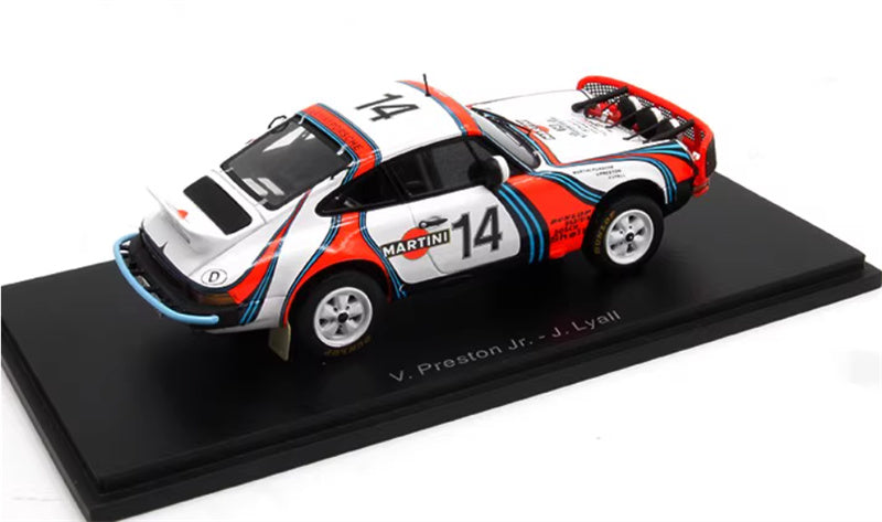 Spark Porsche 911 SC 3.0 #14 2nd Safari Rally 1978 V.Preston Jr.-J.Lyall 1:43 Car Pre-built Model view4