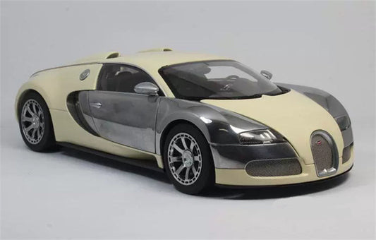AUTOART Bugatti Veyron Ledition Centenaire Racing Cream White Silver Plated 1/18 DIECAST car