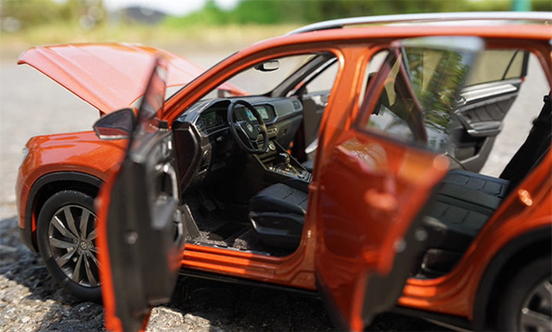 FAW Volkswagen VW TAYRON SUV orange 1:18 Car Pre-built Model view5