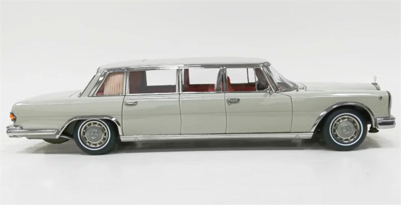 NZG Mercedes Benz S600 Pullman W100 Grey White 1:18 Car Pre-built Model