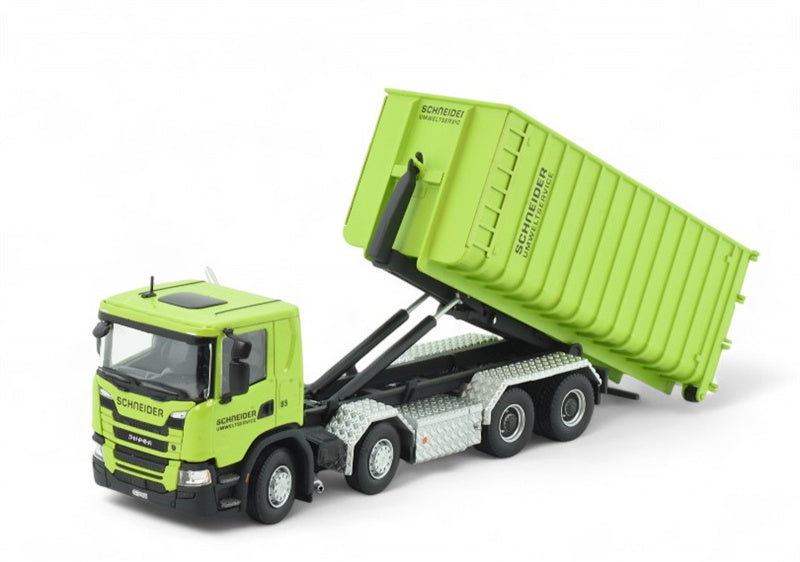 Tekno  Scania Next Gen G-Serie 4-assige dump truck Schneider umweltservice 1:50 Truck Pre-built Model