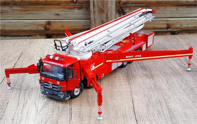 SANY JP65 65M large-span lifting jet fire truck Limited Edition 1:50 Truck Pre-built Model