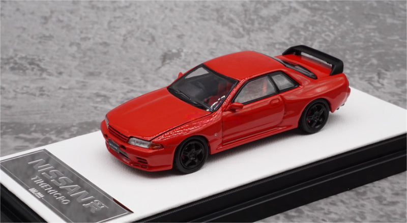 TIMEMICRO Nissan GTR R32 Metallic Red Limited Edition 999PCS ONLY 1:64 Car Pre-built Model view1